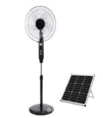 Hot Selling 16inch Solar Charging Floor-Standing Vertical Fan with Lighting Indoor and Outdoor Emergency Fan