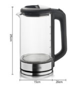 2.5L Transparent Glass Electric Heating Automatic Multi-Function Water Kettle with Overheating Protection - Image 3
